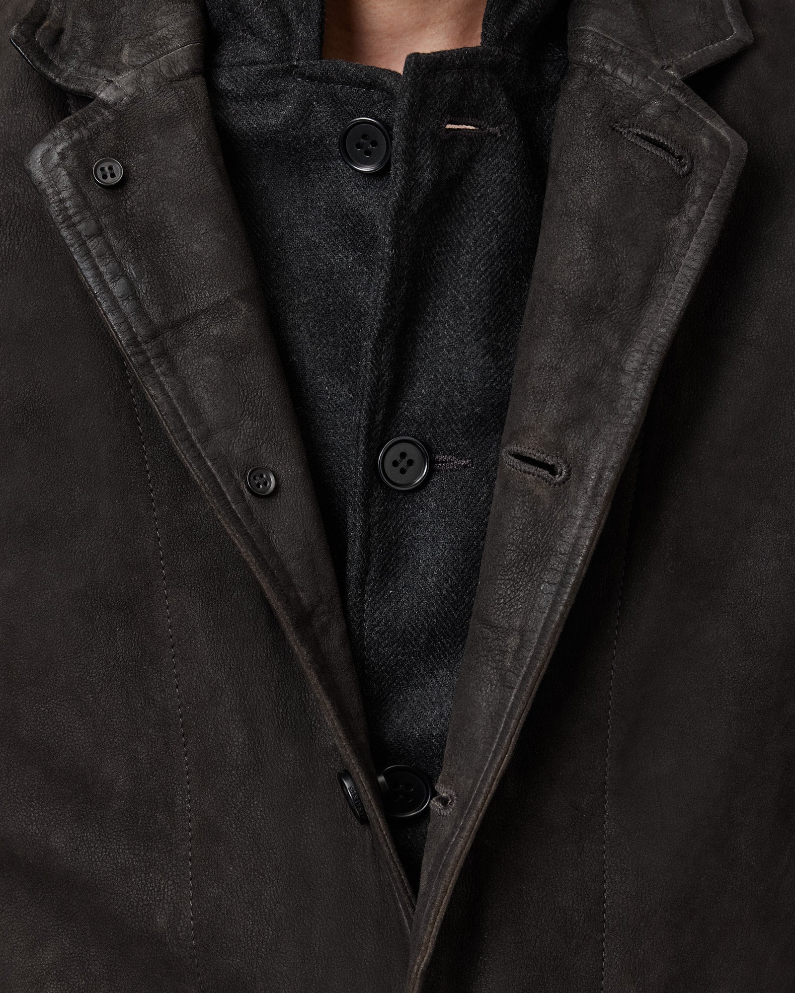 Survey Waxed Suede Double Layer Blazer - Image 5