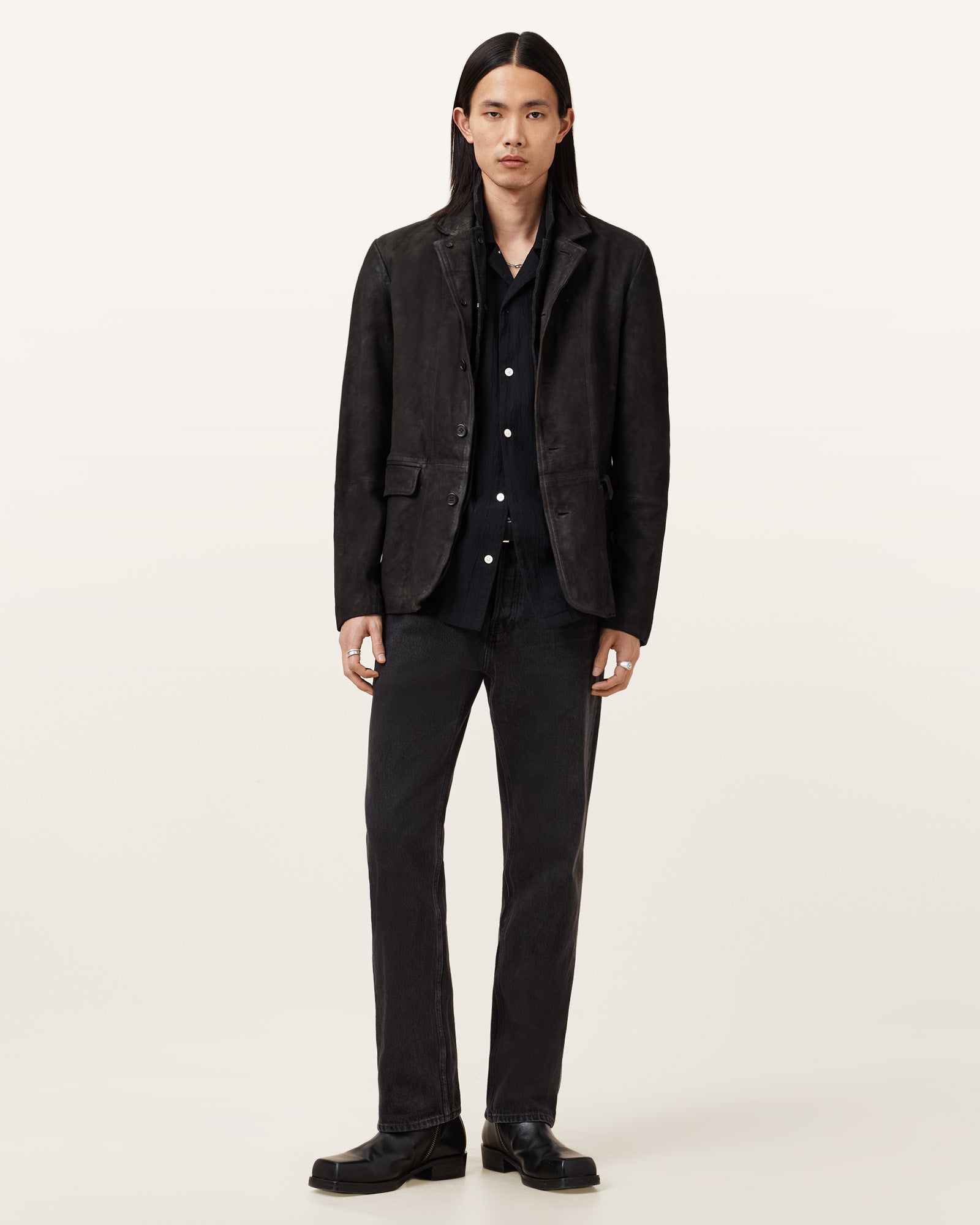 Survey Waxed Suede Double Layer Blazer - Image 6
