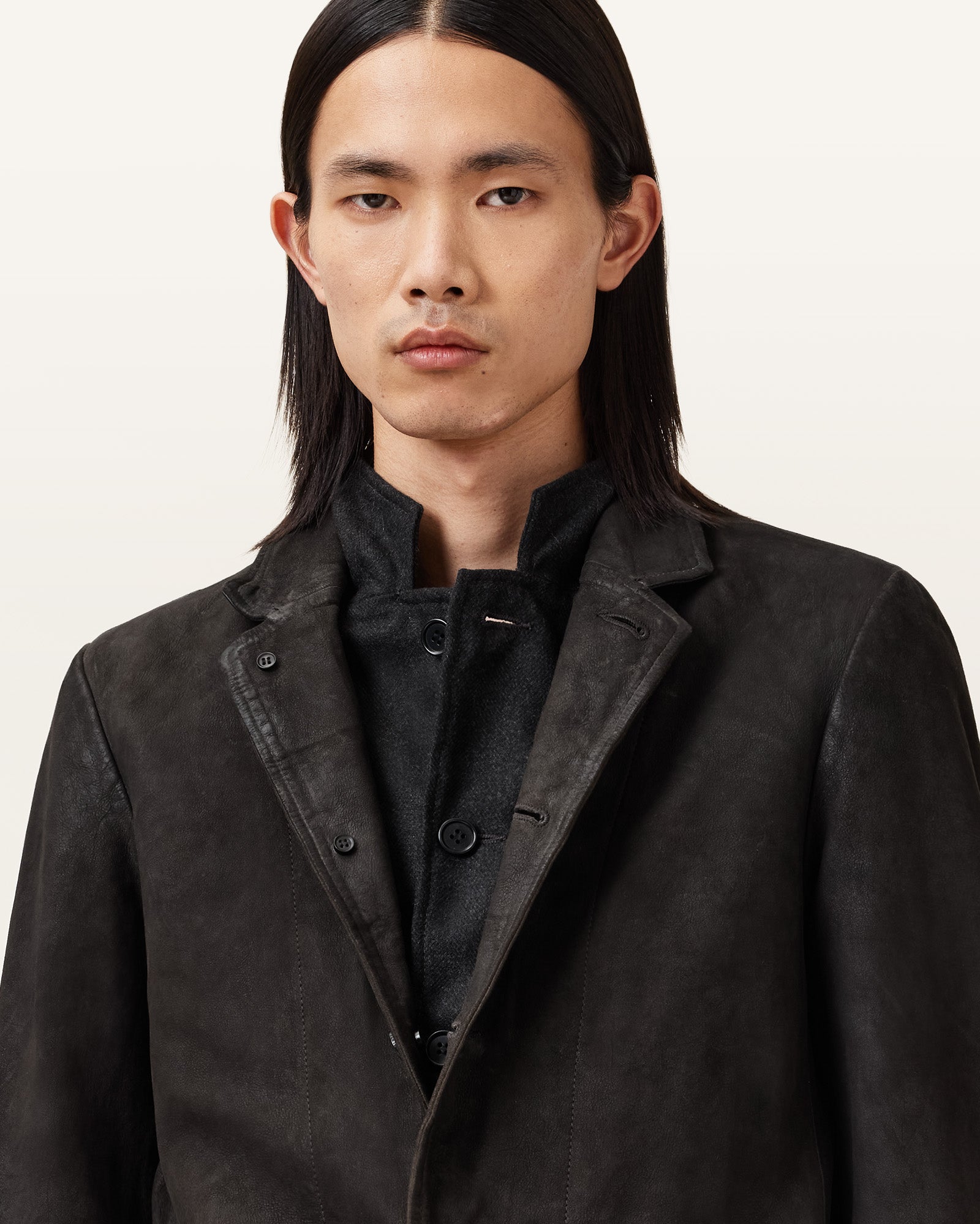 Survey Waxed Suede Double Layer Blazer - Image 7