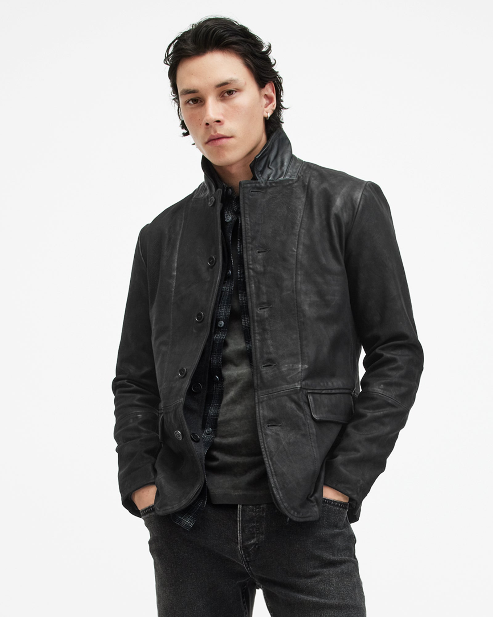 Survey Leather Blazer - Image 6