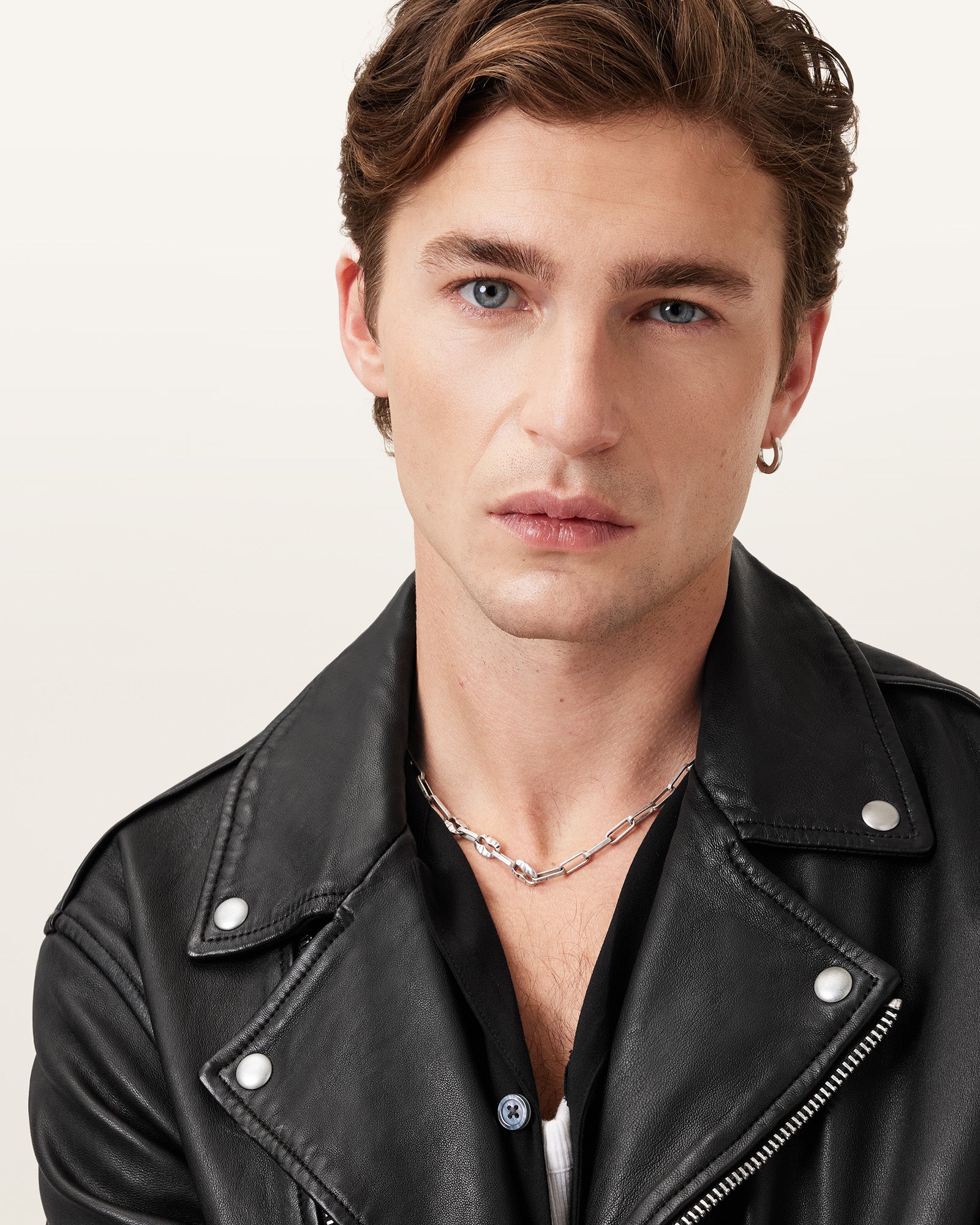 Milo Biker Leather Jacket - Image 7