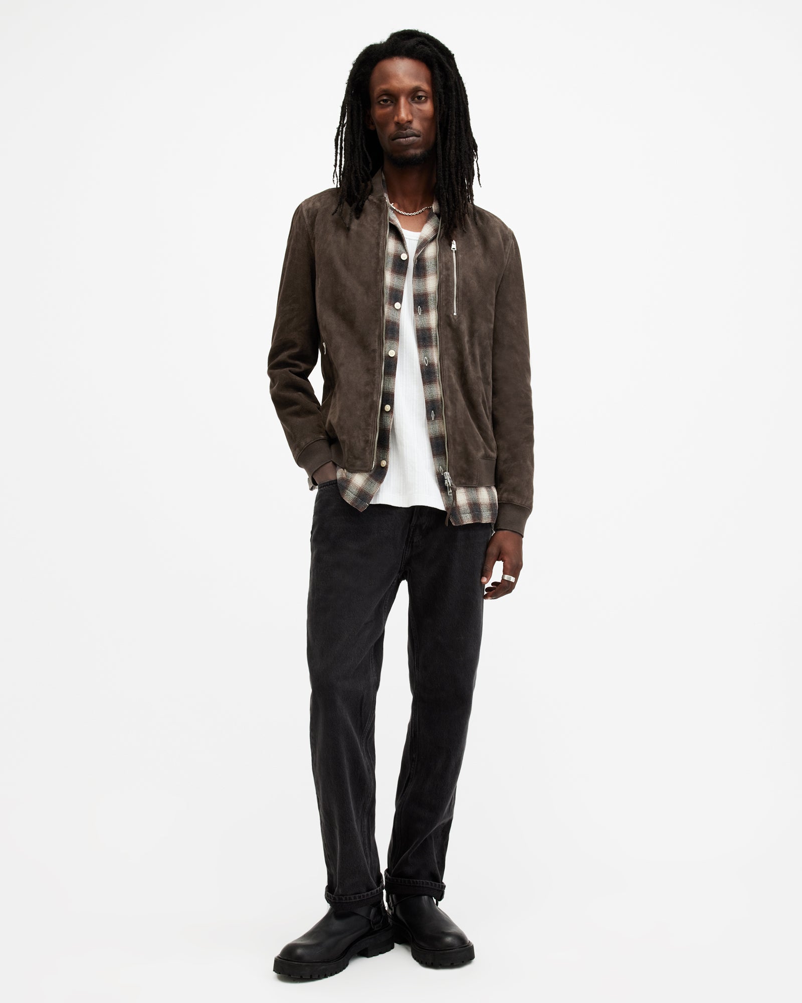Kemble Suede Bomber Jacket - Image 3