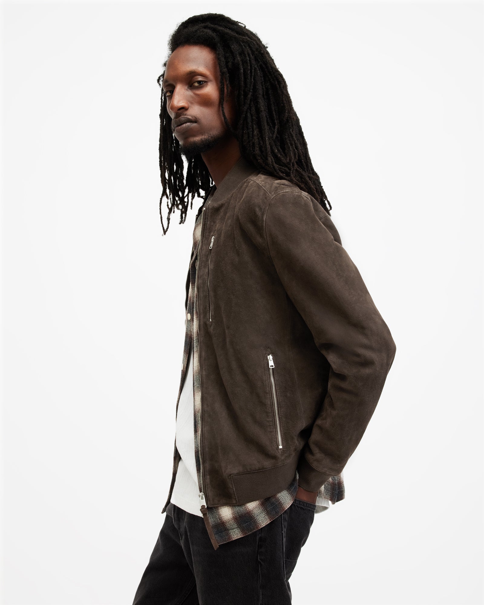 Kemble Suede Bomber Jacket - Image 4