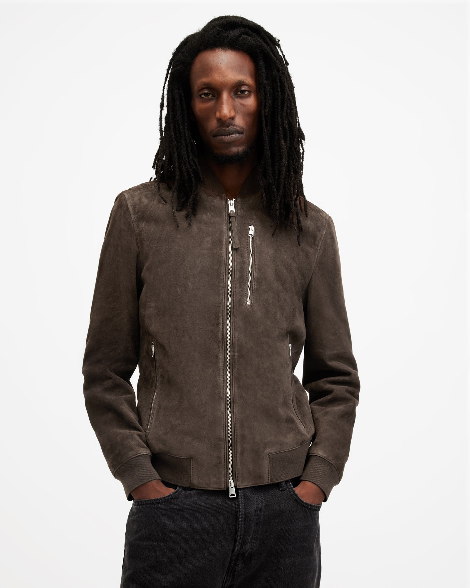 Kemble Suede Bomber Jacket - Image 6