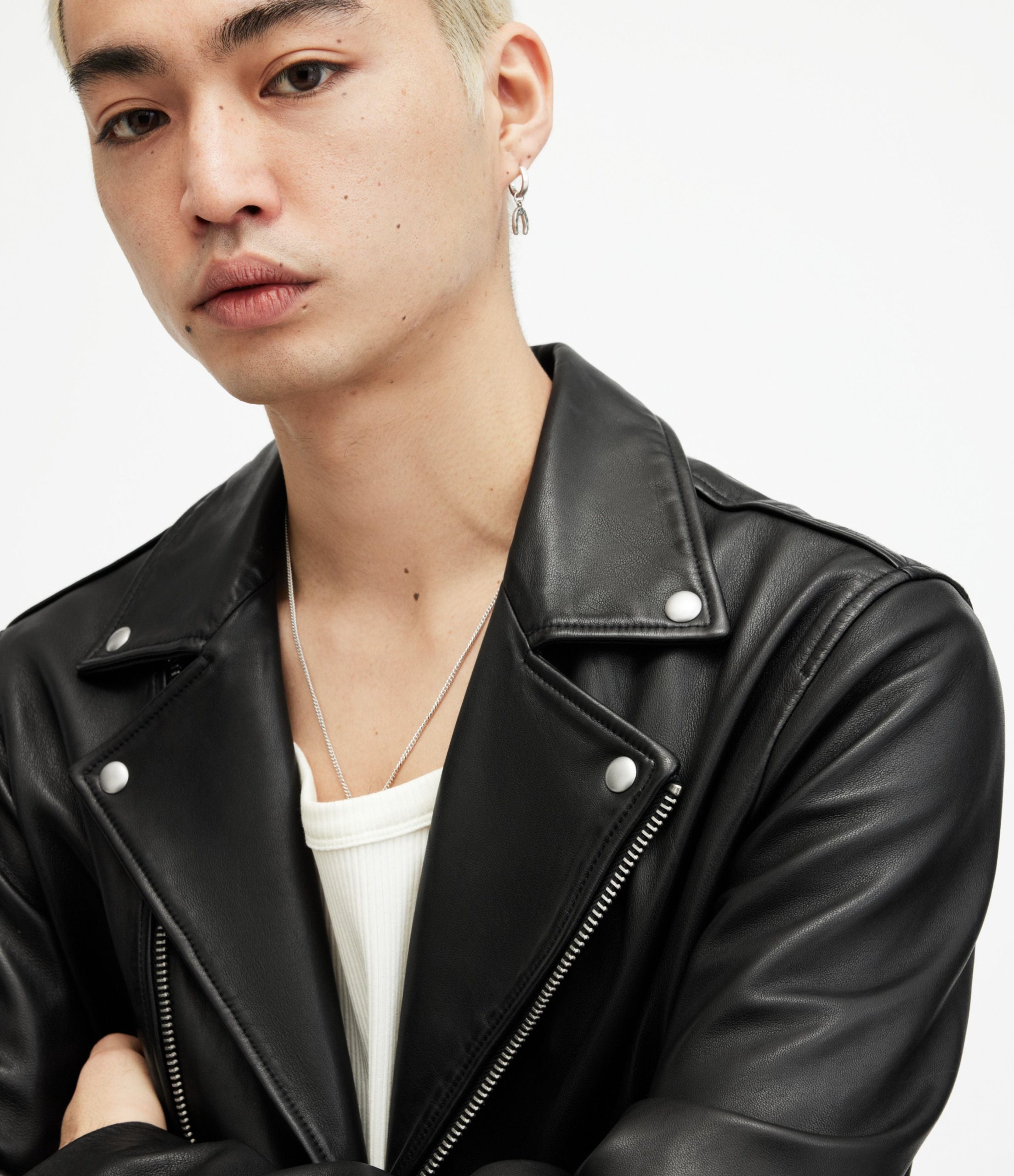 Milo Biker Leather Jacket - Image 4