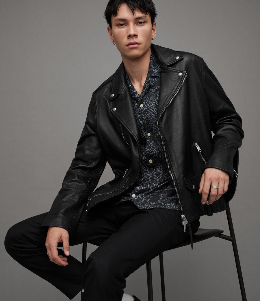 Milo Biker Leather Jacket - Image 10