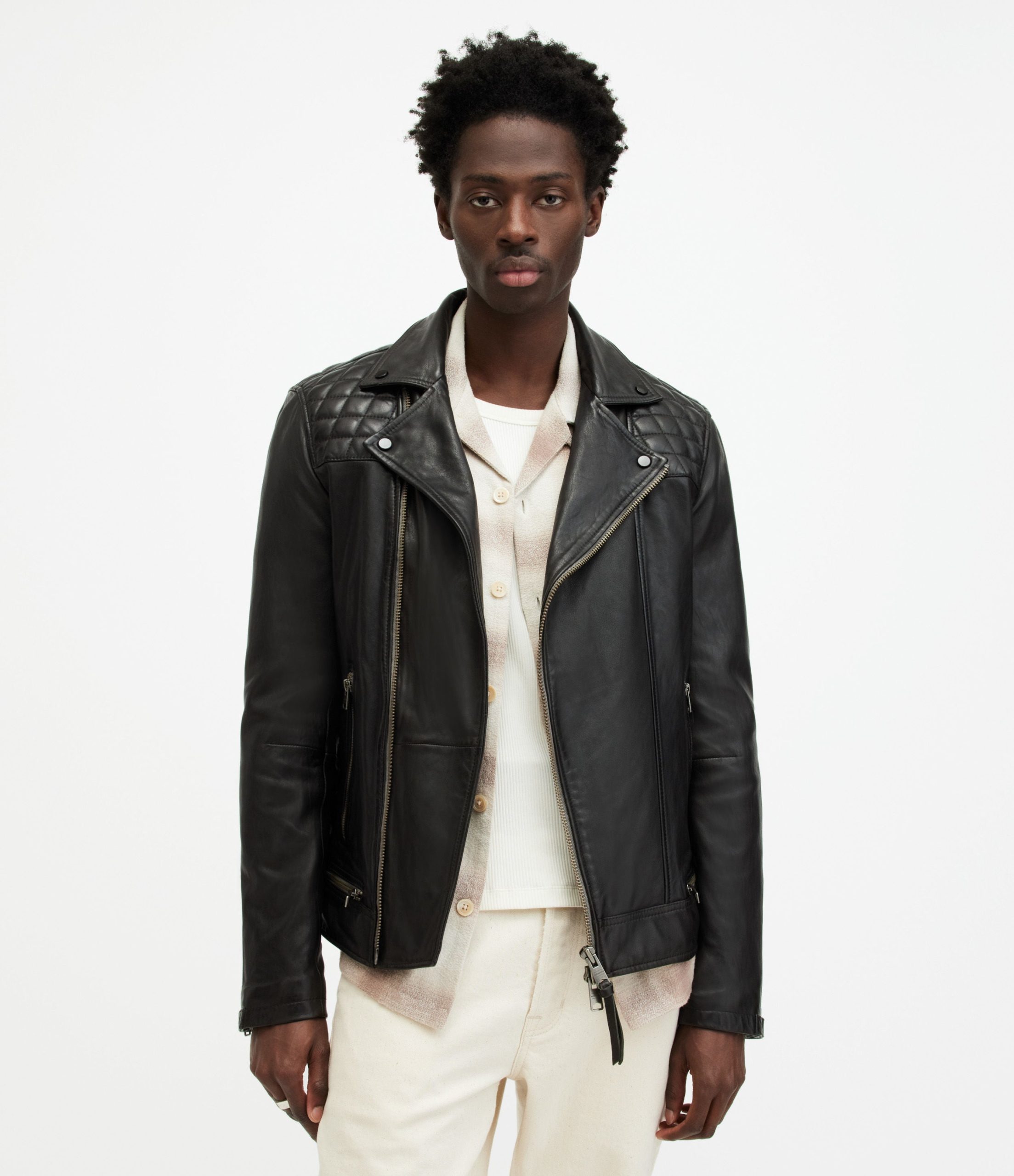 Conroy Biker Leather Jacket - Image 4