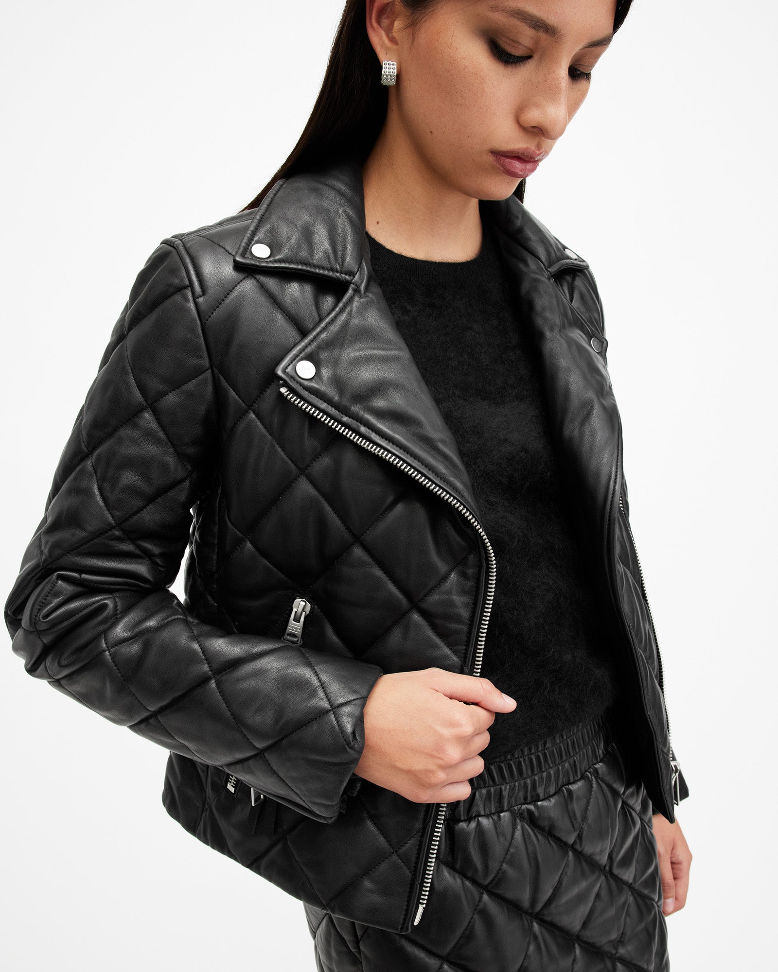 Dalby Quilt Leather Biker - Image 2
