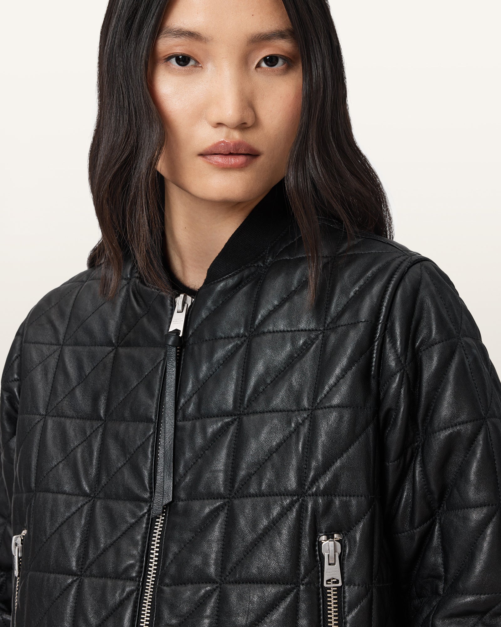 Carly Quilt Leather Bomber - Image 2