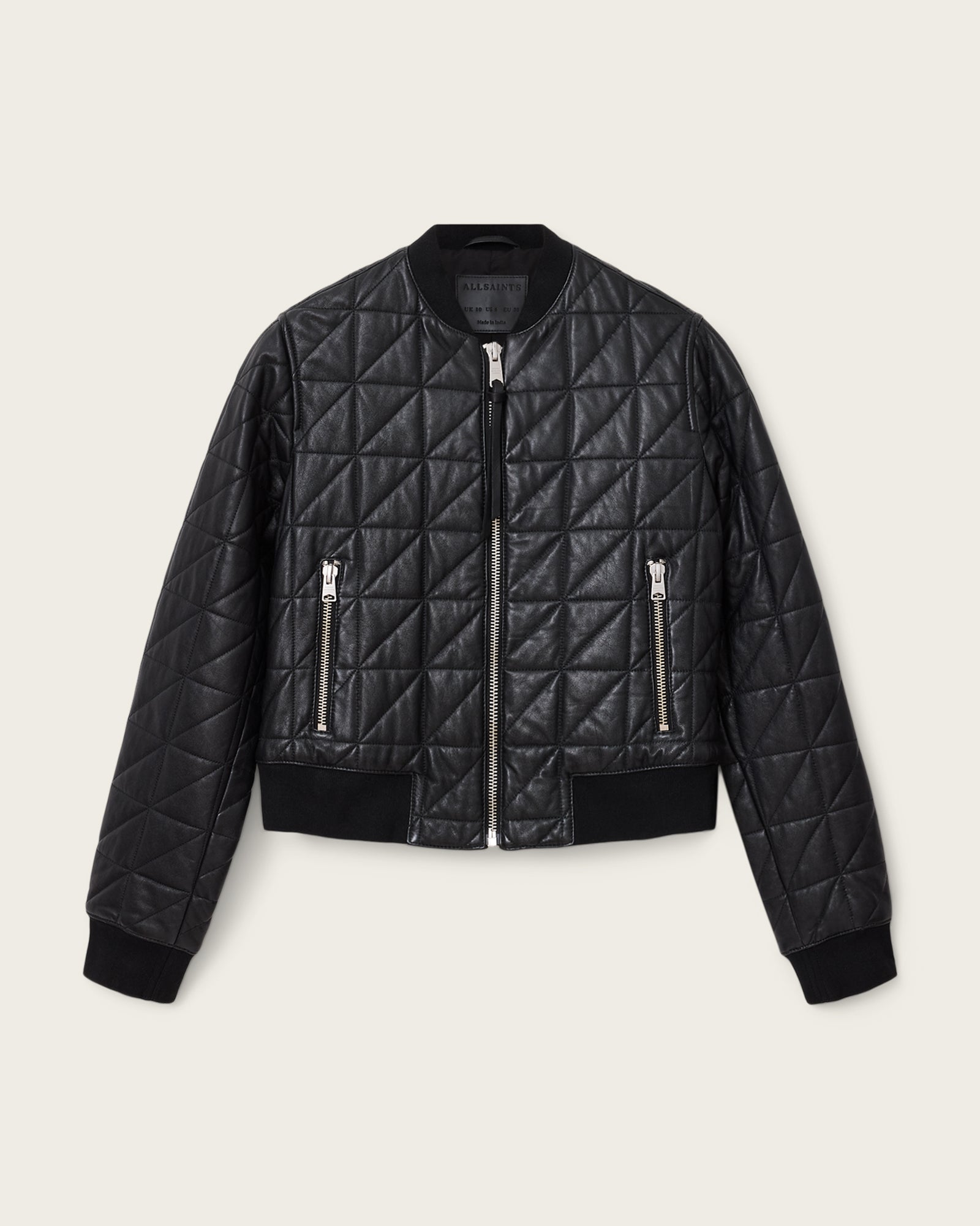 Carly Quilt Leather Bomber - Image 6