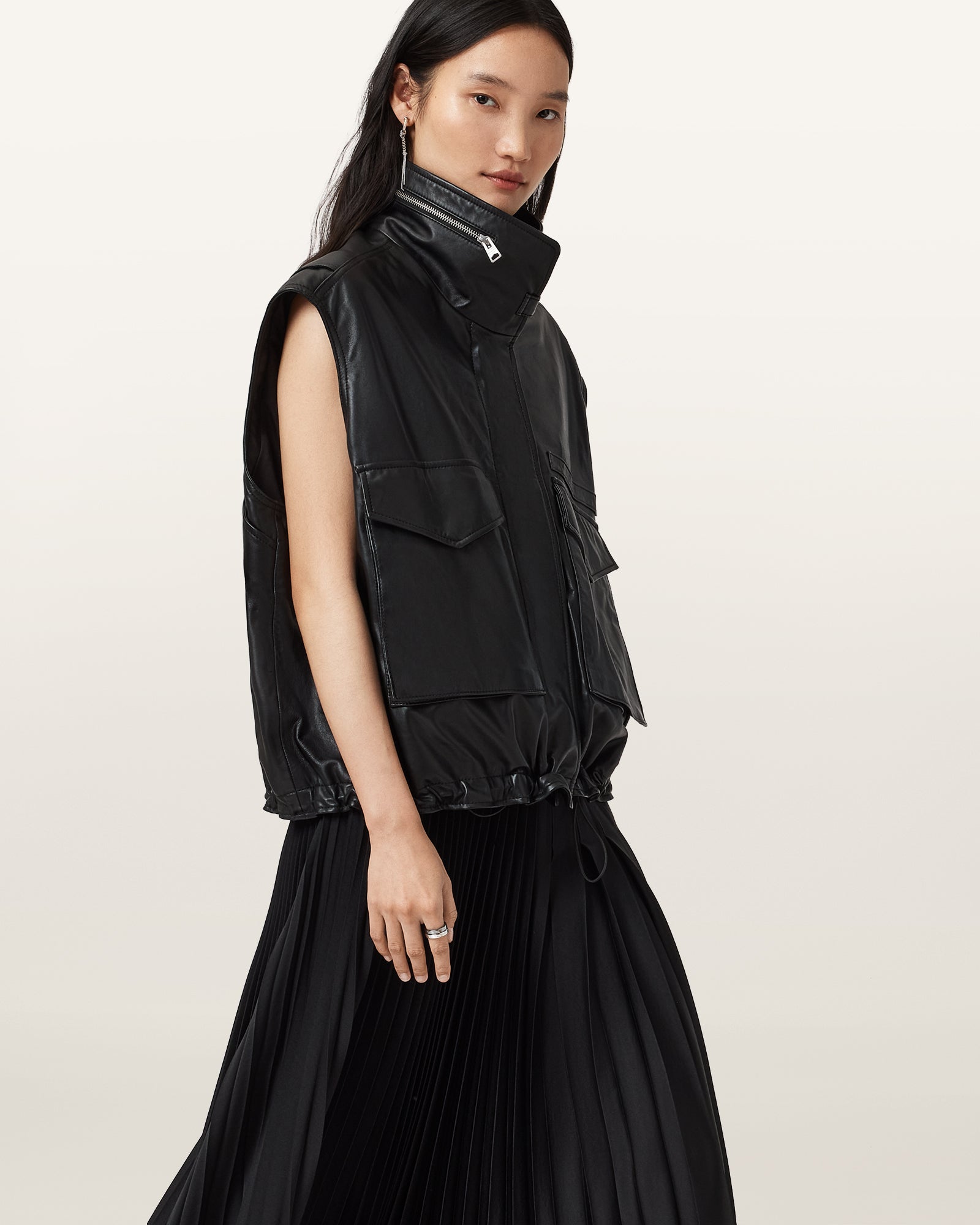 Clay Gilet Leather Jacket - Image 4