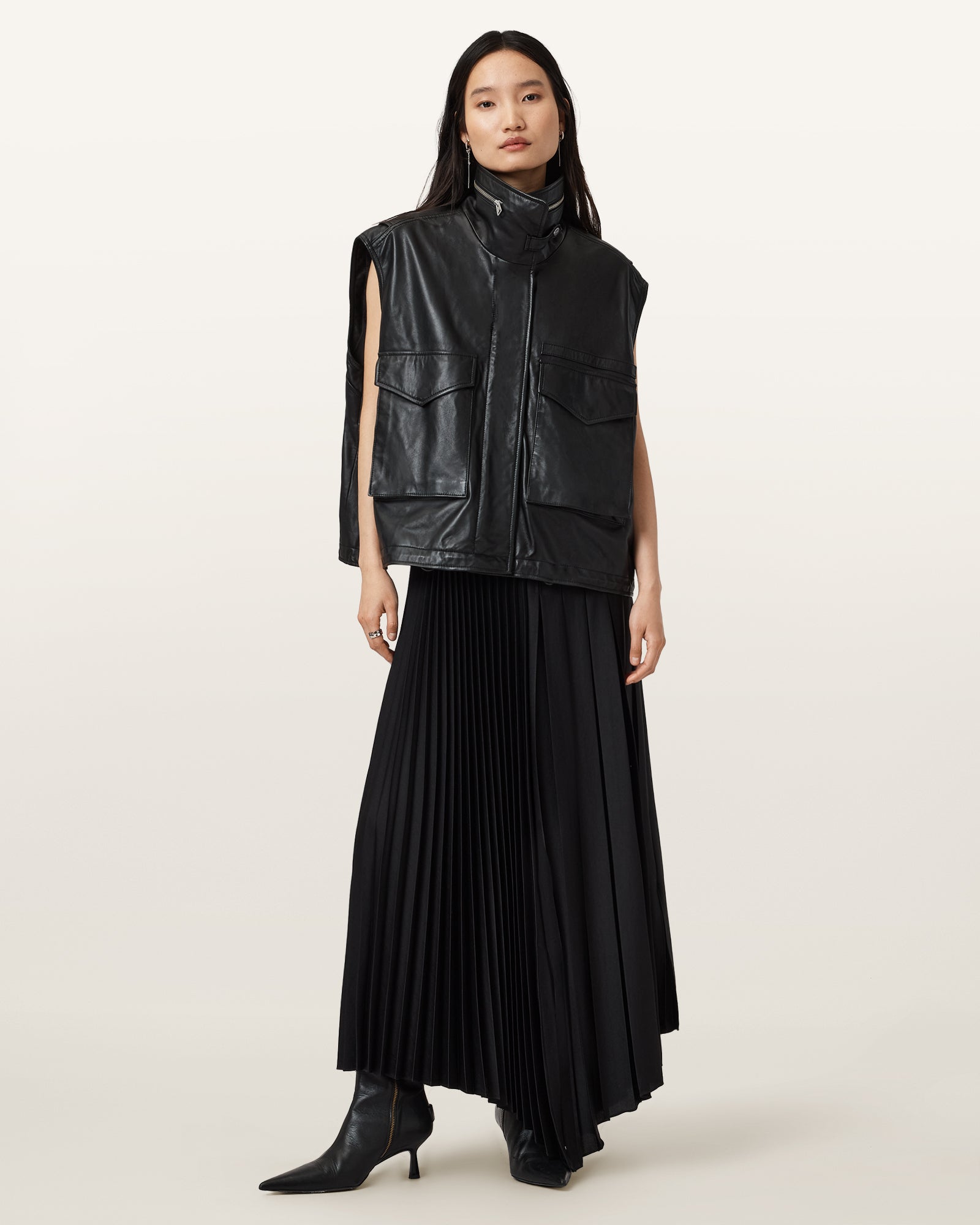 Clay Gilet Leather Jacket - Image 5