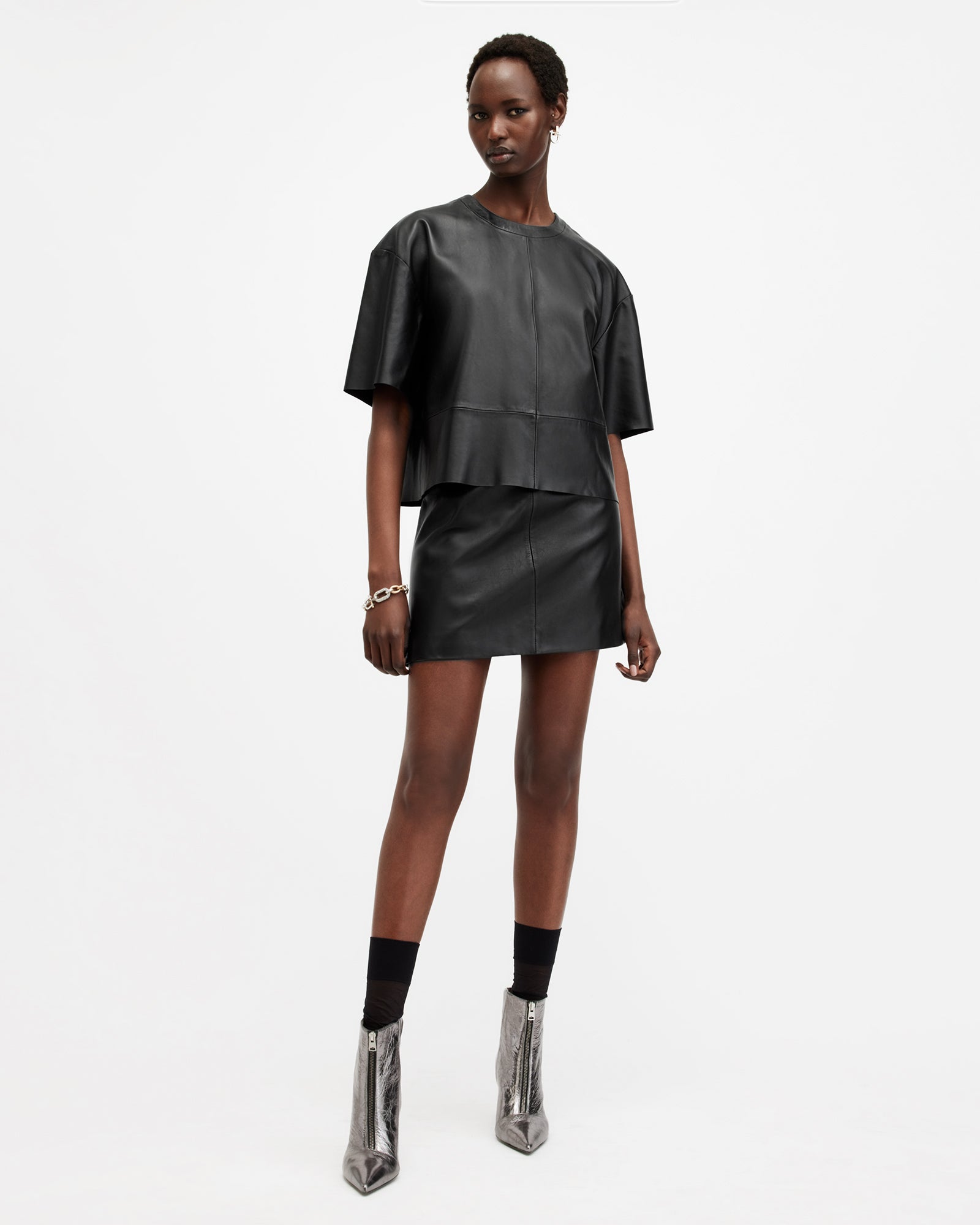 Renai Leather Tee - Image 3