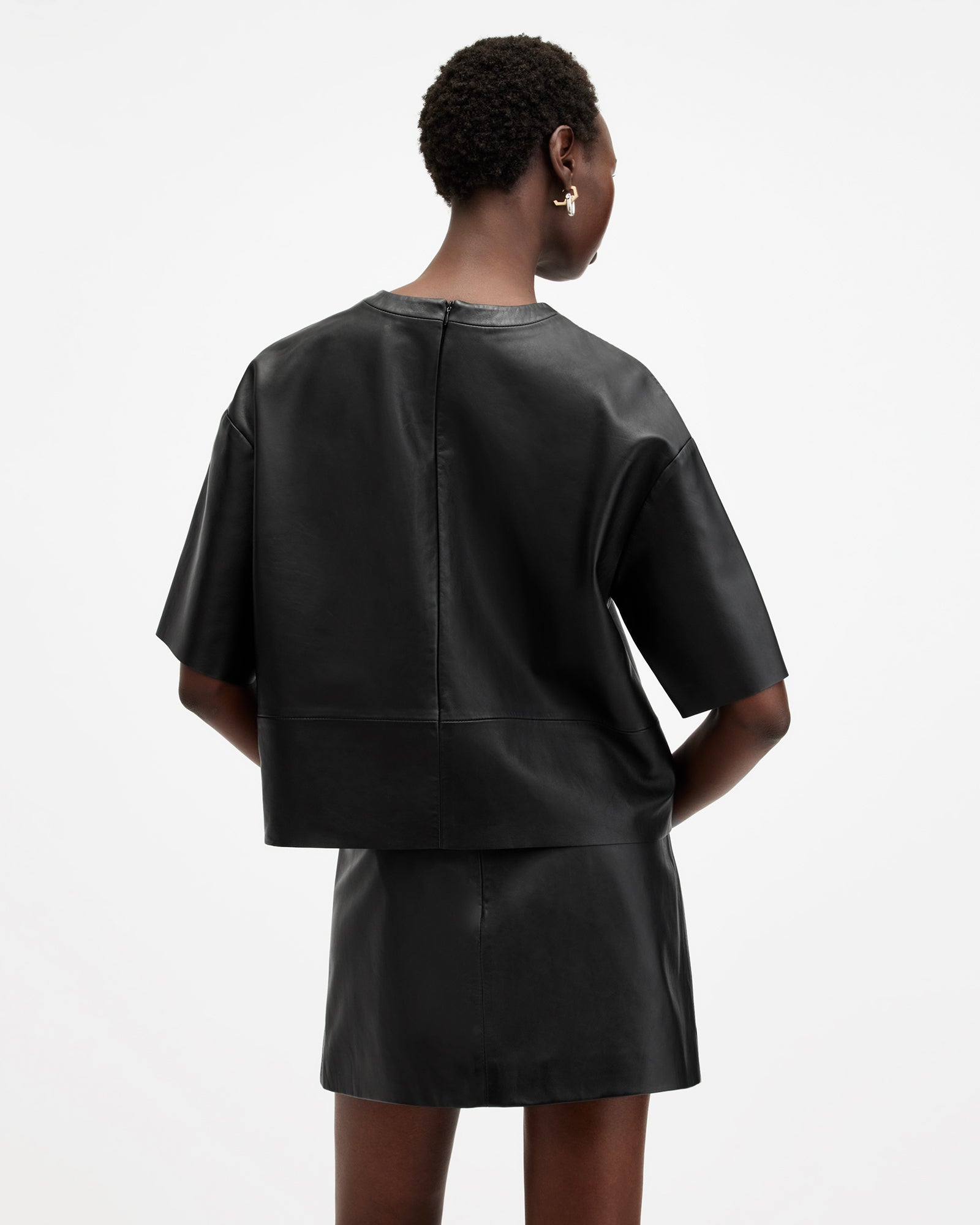 Renai Leather Tee - Image 4