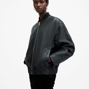 Yara Bomber Leather Jacket