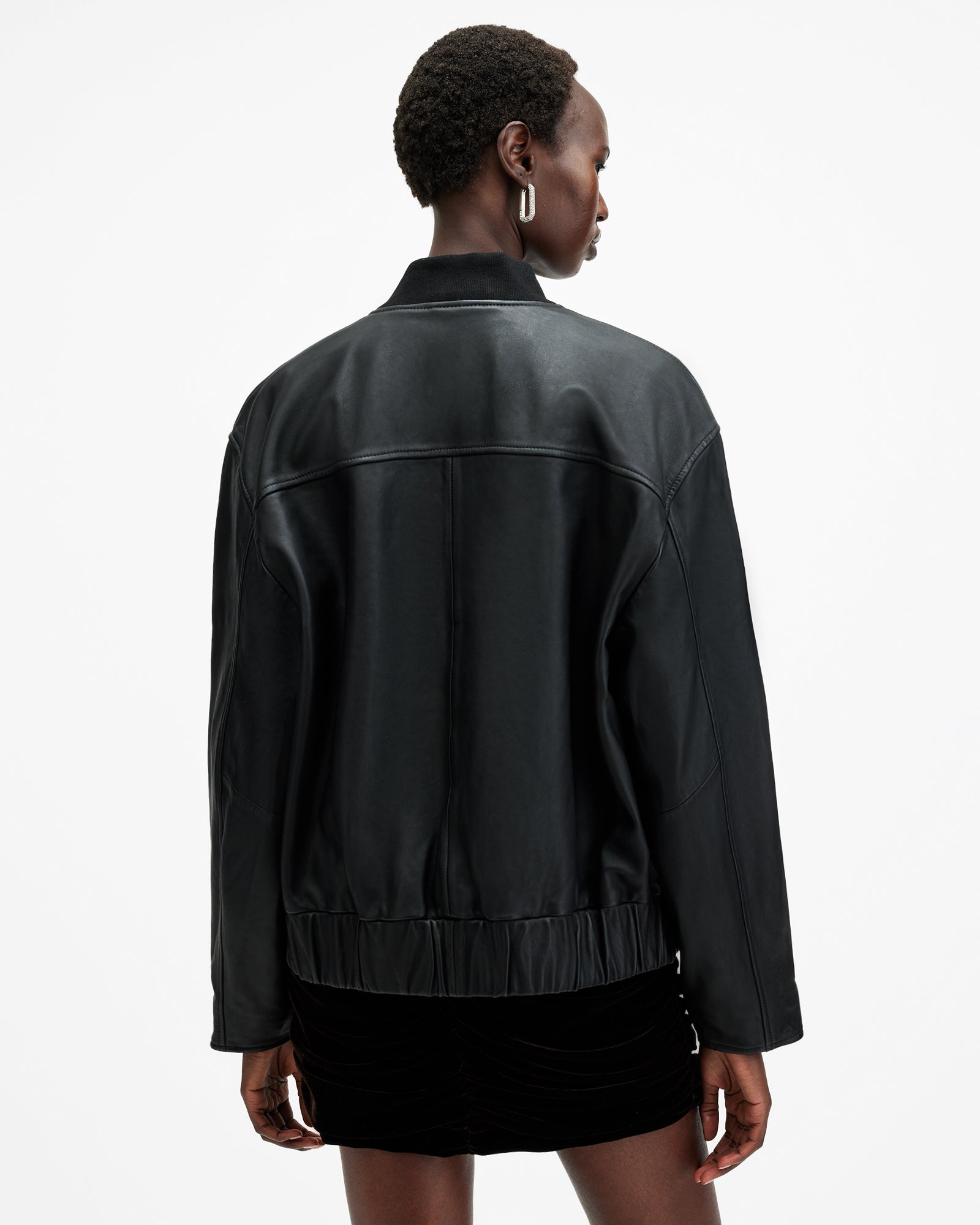 Yara Bomber Leather Jacket - Image 8