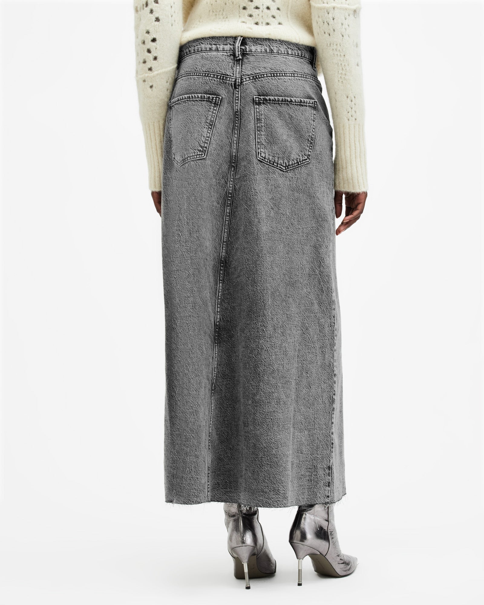 Noir Maxi Denim Skirt - Image 6