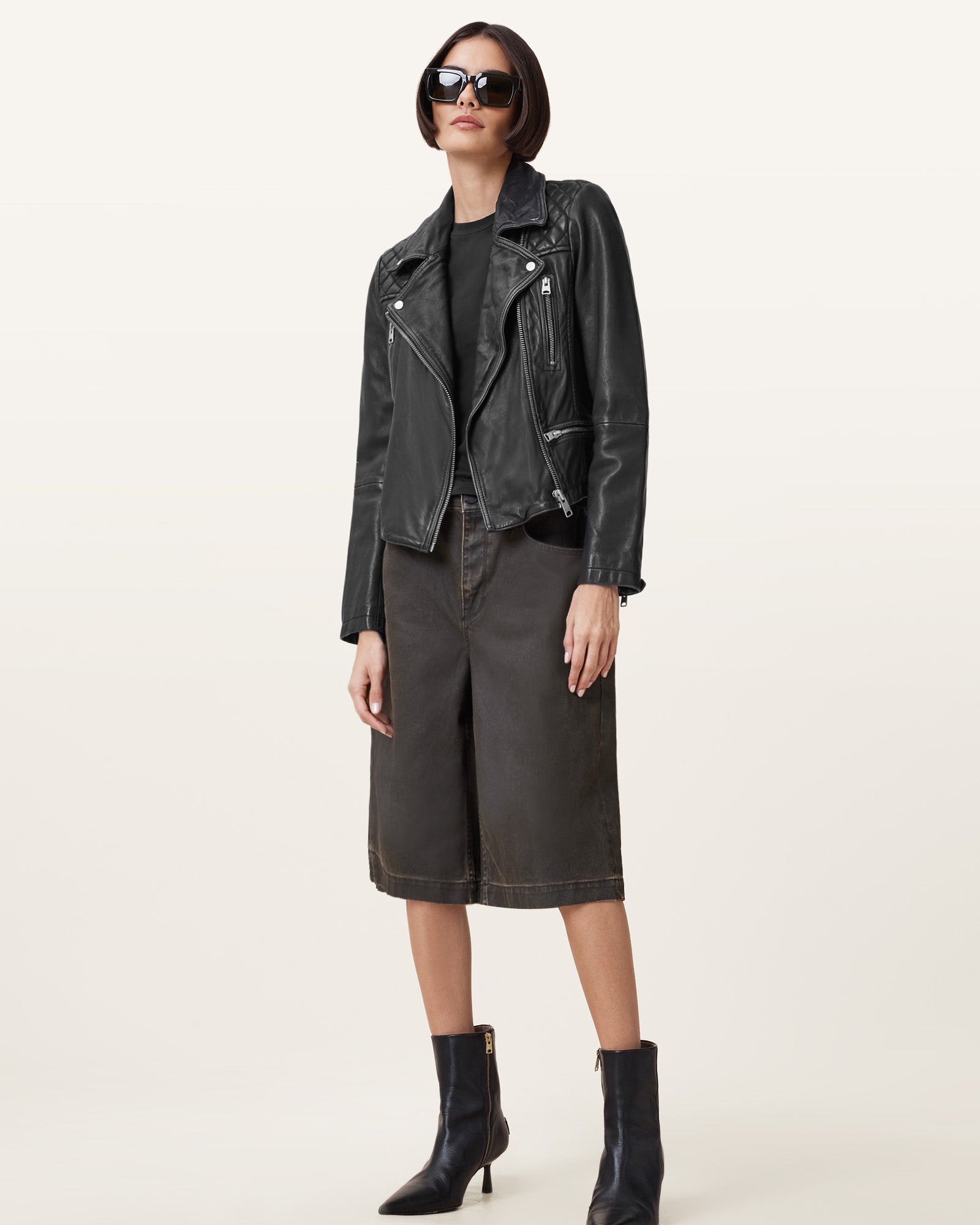 Cargo Biker Leather Jacket - Image 5