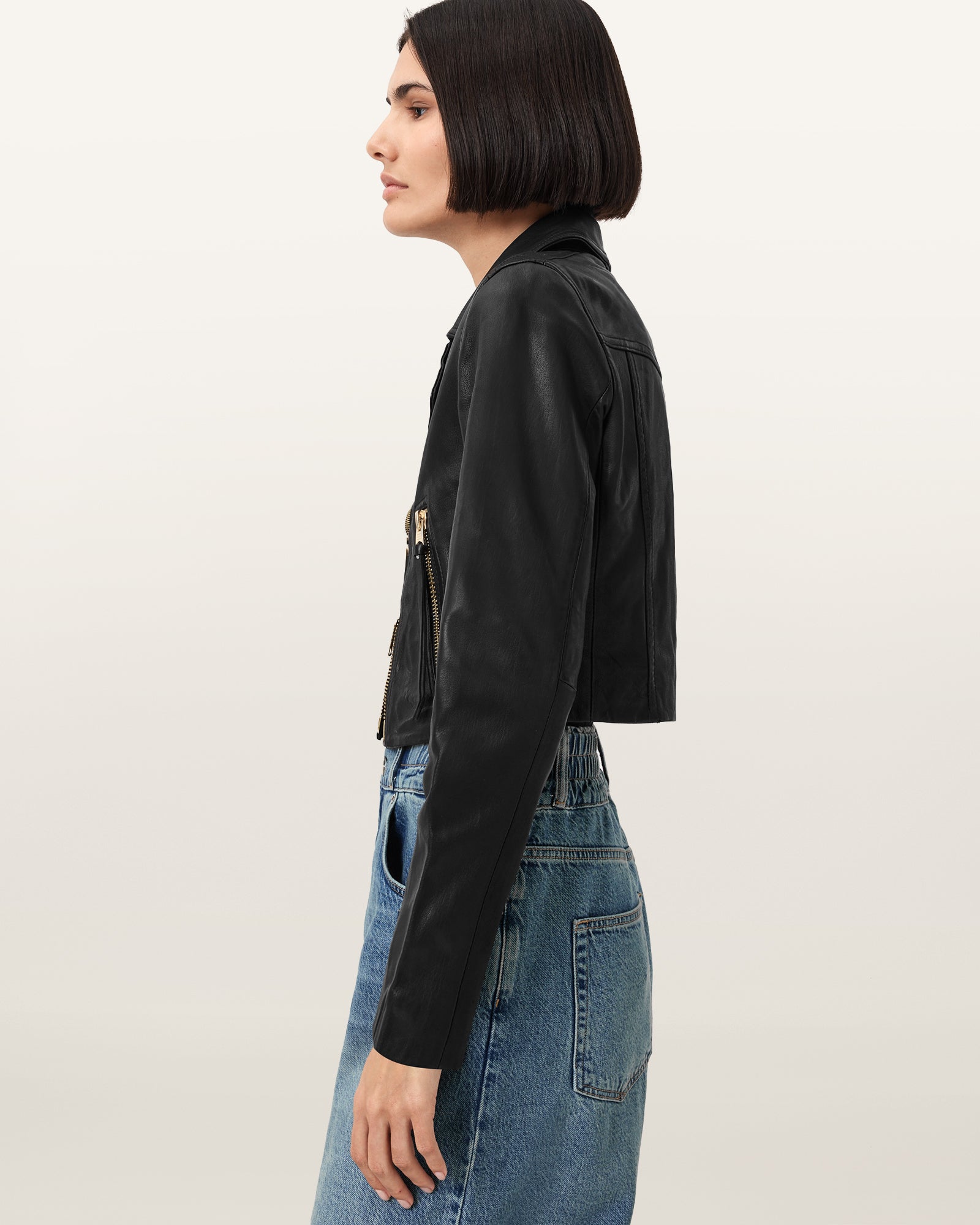 Elora Leather Biker Jacket - Image 6