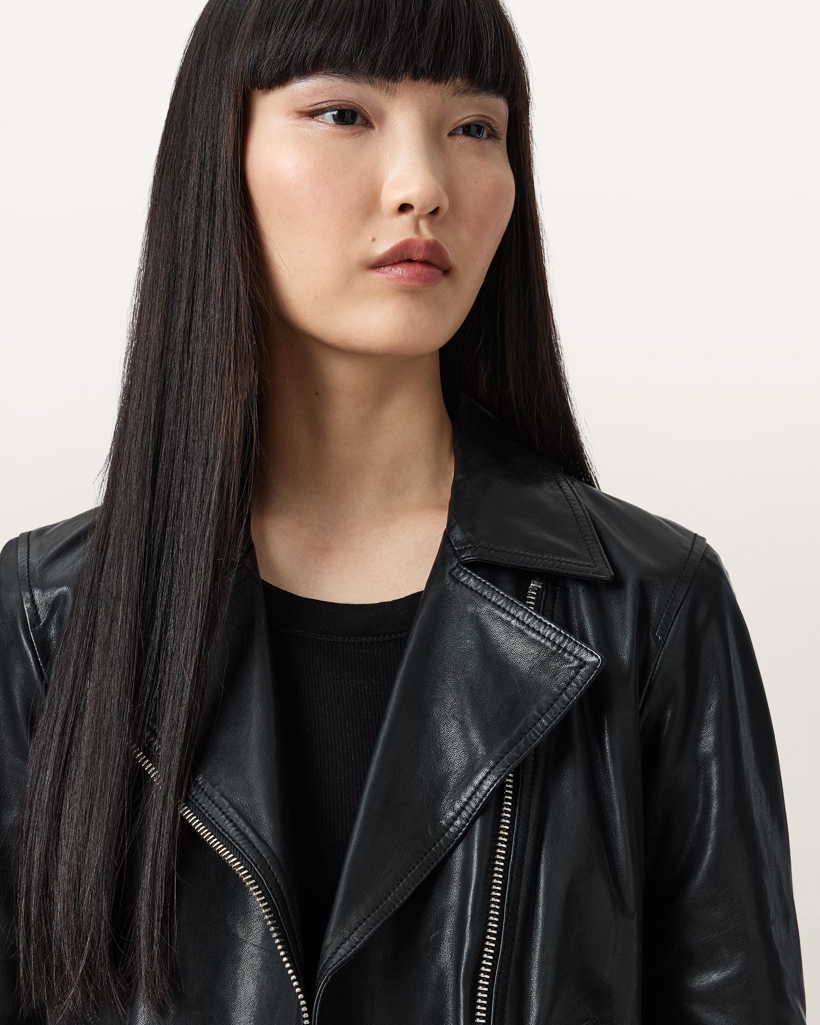 Vela Biker Leather Jacket - Image 2