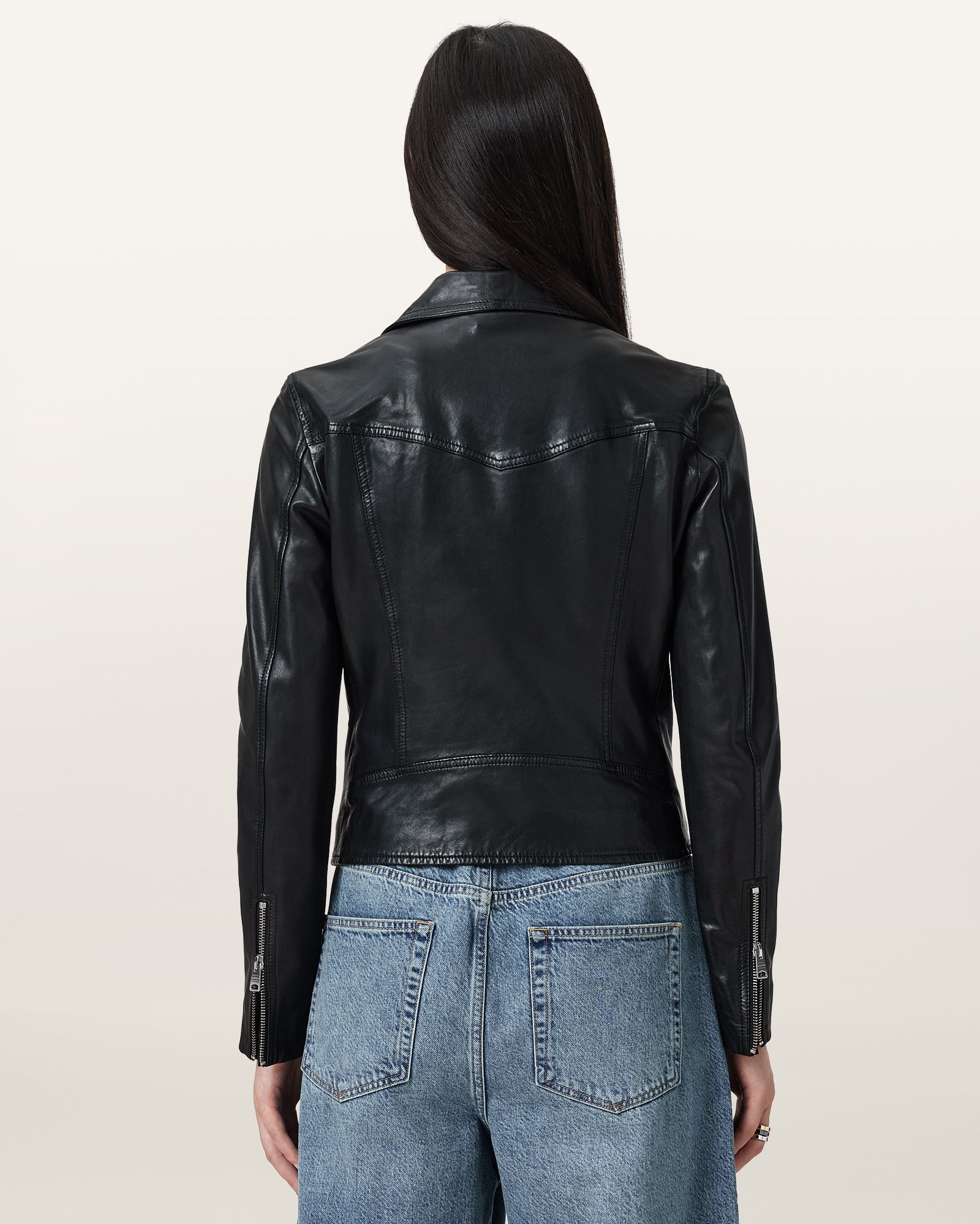 Vela Biker Leather Jacket - Image 5