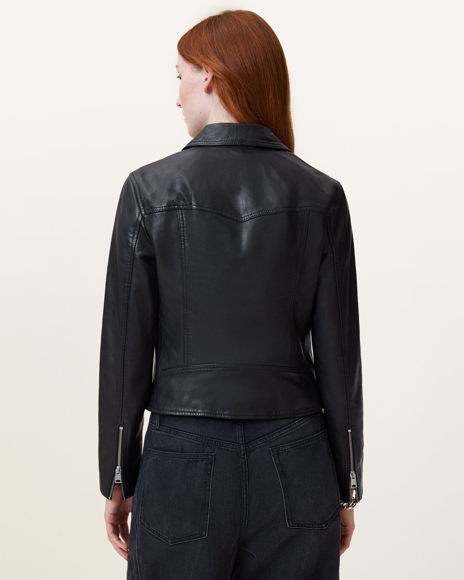 Vela Biker Leather Jacket - Image 7