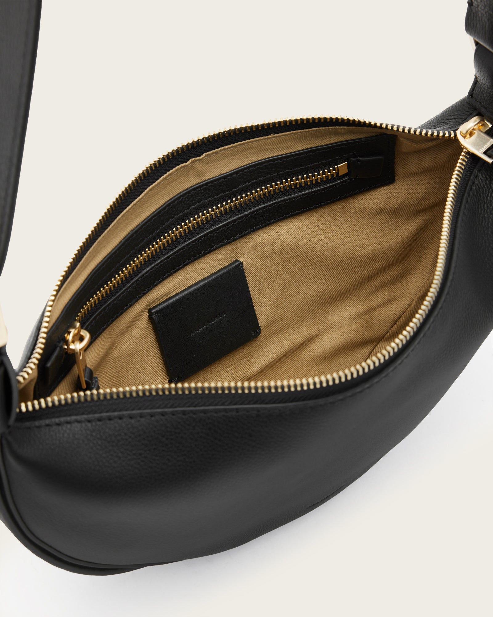 Half Moon Leather Crossbody Bag - Image 4