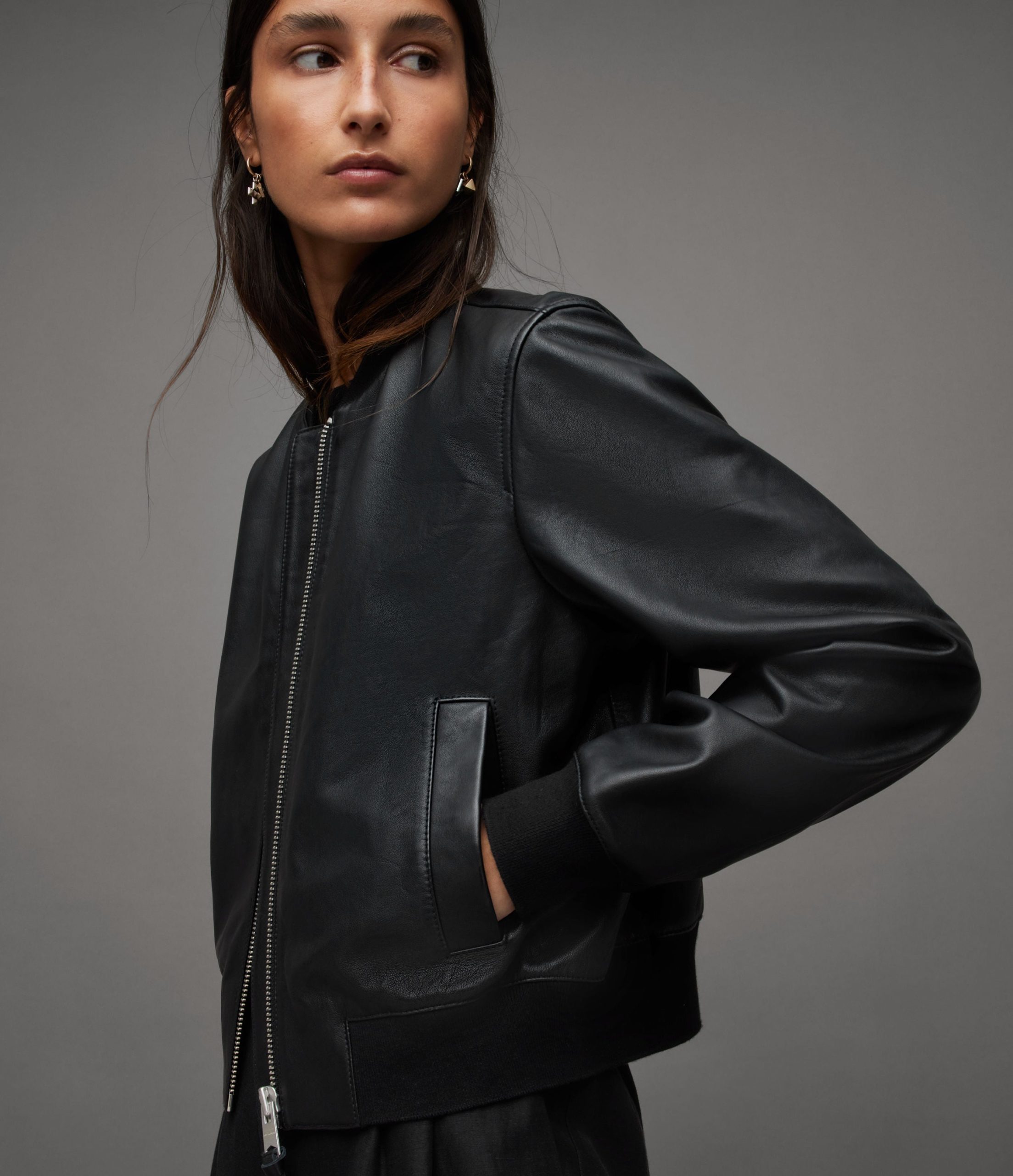 Orten Bomber Leather Jacket - Image 4
