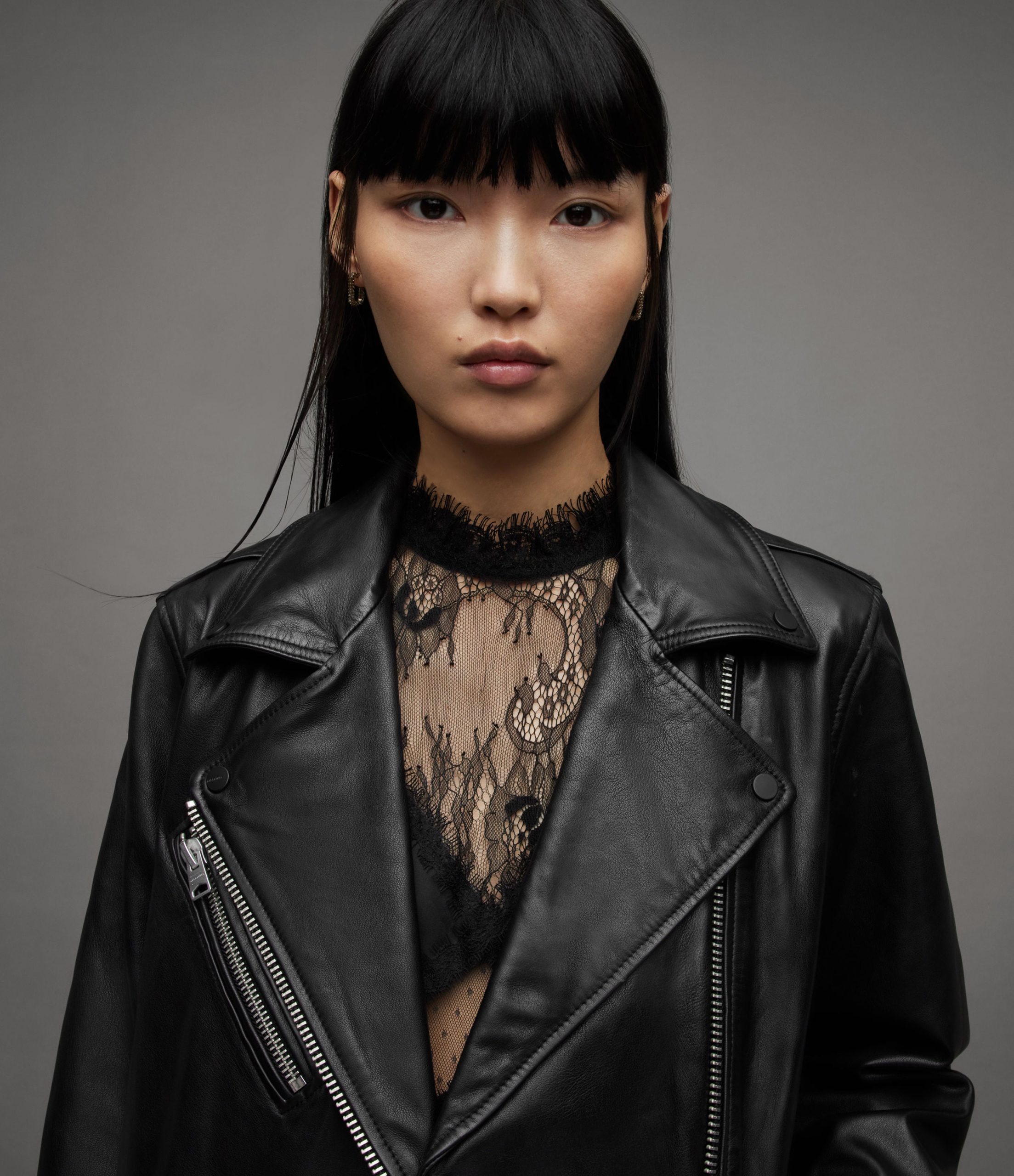 Billie Biker Leather Jacket - Image 2