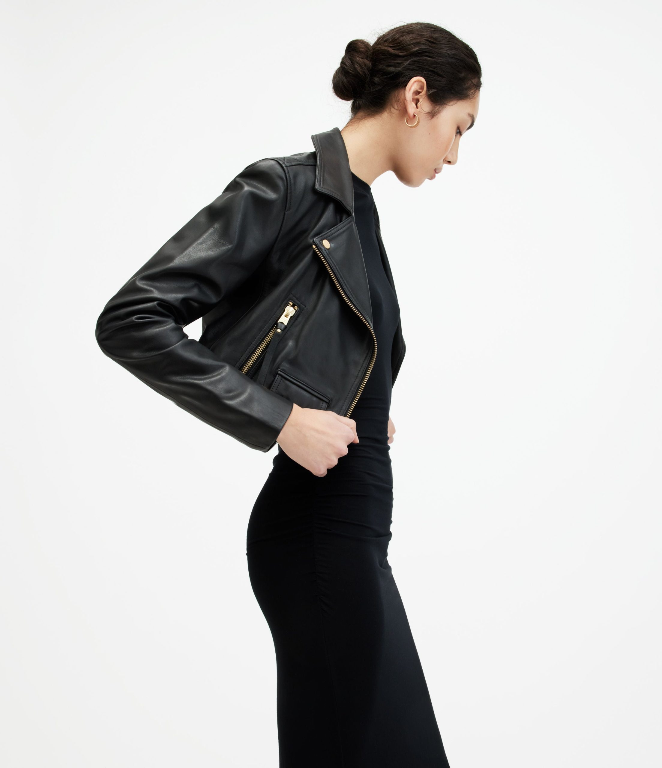 Elora Biker Leather Jacket - Image 5